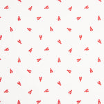Popeline de coton imprimée langoustes rouges - Ribes y Casals