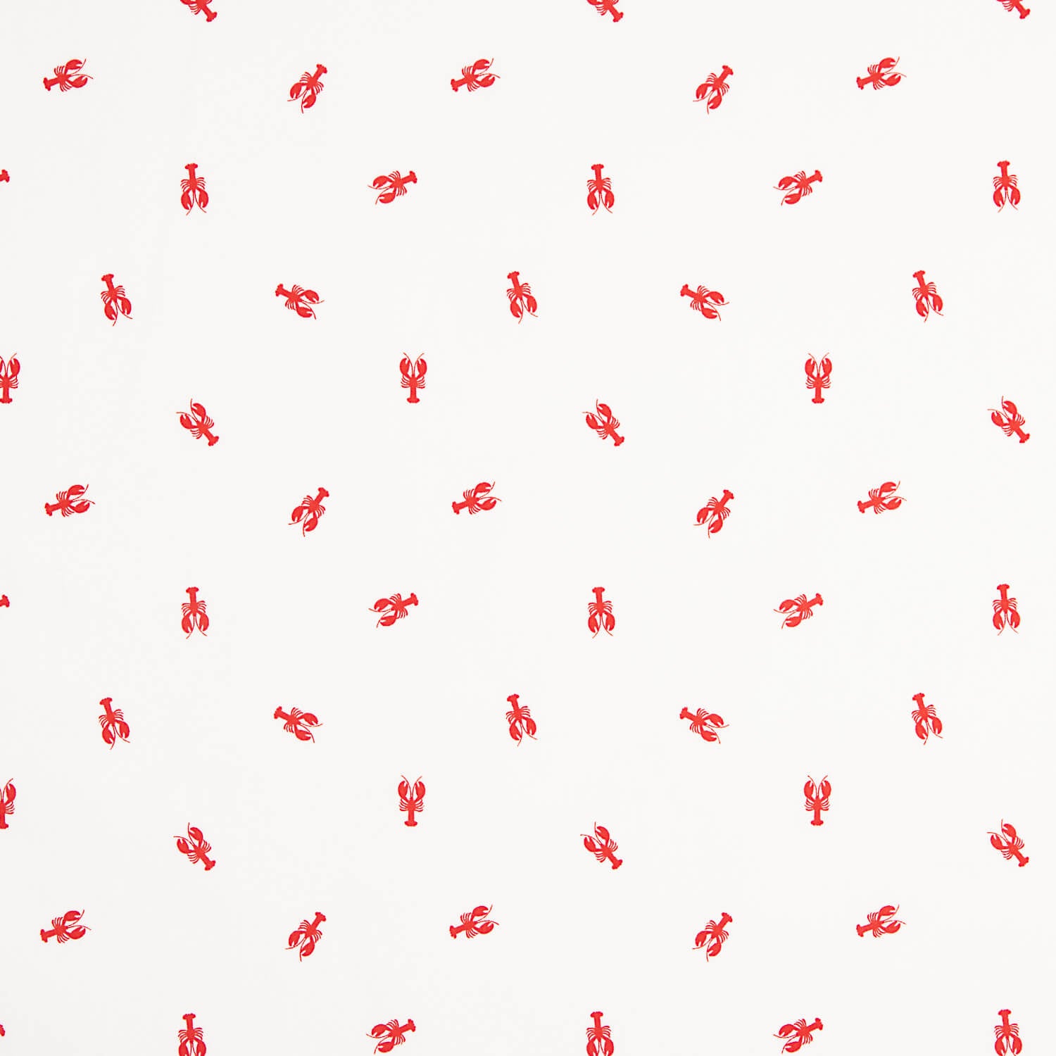Popeline de coton imprimée langoustes rouges - Ribes y Casals