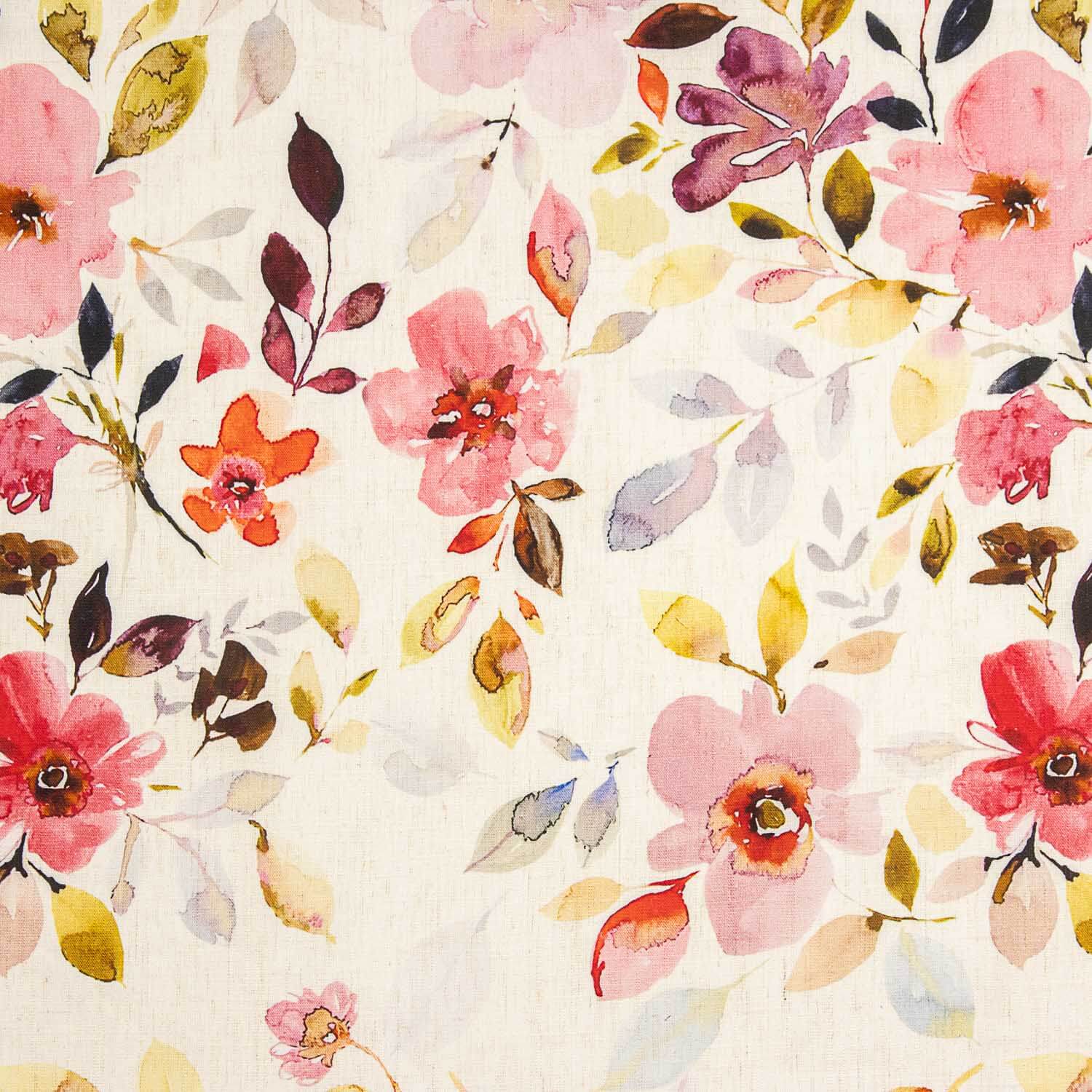 Lin et viscose imprimé floral aquarelle - Ribes y Casals