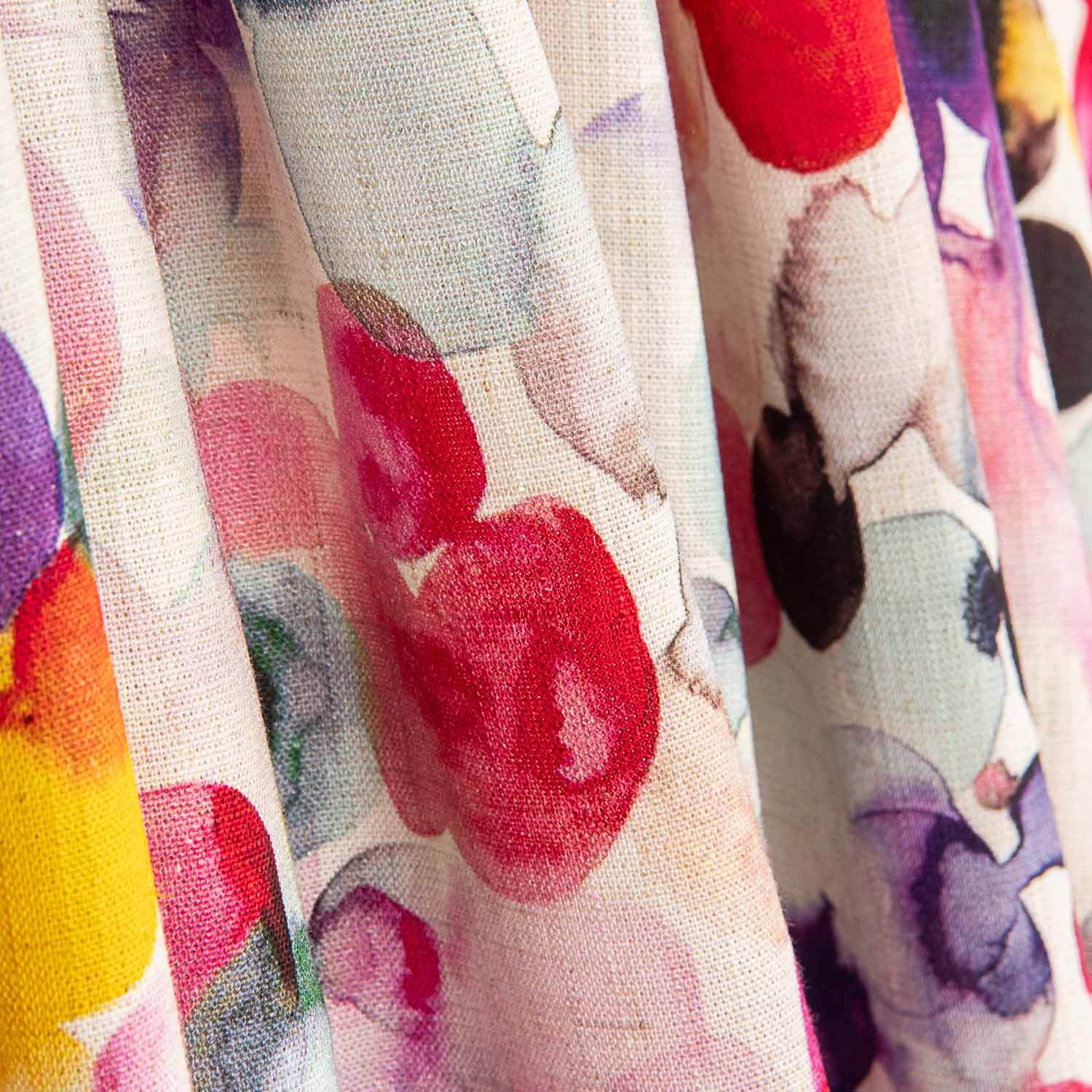 Lin et viscose imprimé abstrait multicolore - Ribes y Casals