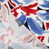Point viscose floral marin bleu et rouge - Ribes y Casals