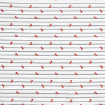 Punto Algodón Cherry Stripes Marine - Ribes y Casals