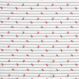 Punto Algodón Cherry Stripes Marine - Ribes y Casals