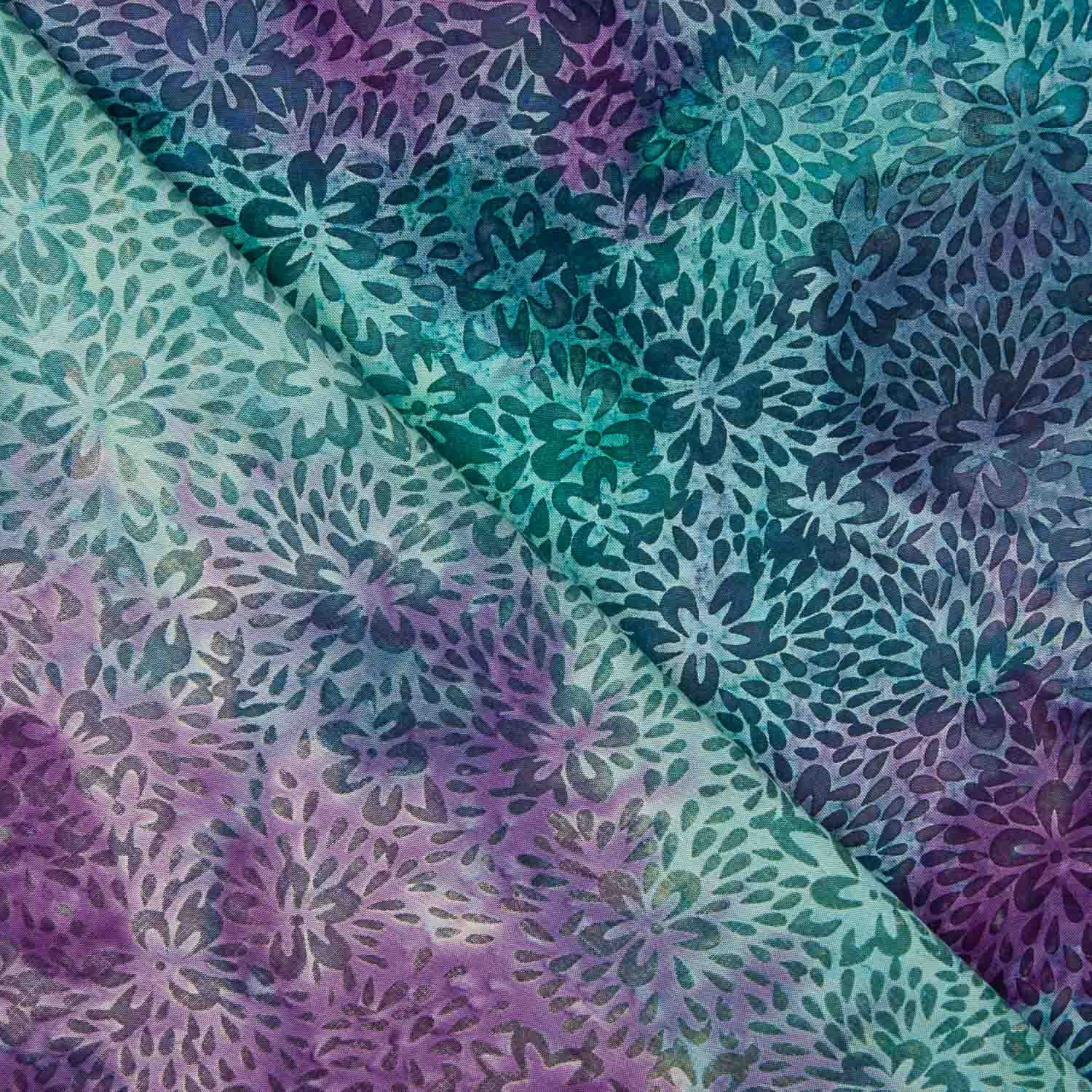 Point Coton Batik Vert et Violet - Ribes y Casals