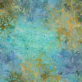 Point Coton Batik Turquoise et Ocre - Ribes y Casals