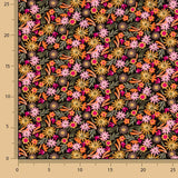 Viscose imprimée florale Boheme Noir - Ribes y Casals