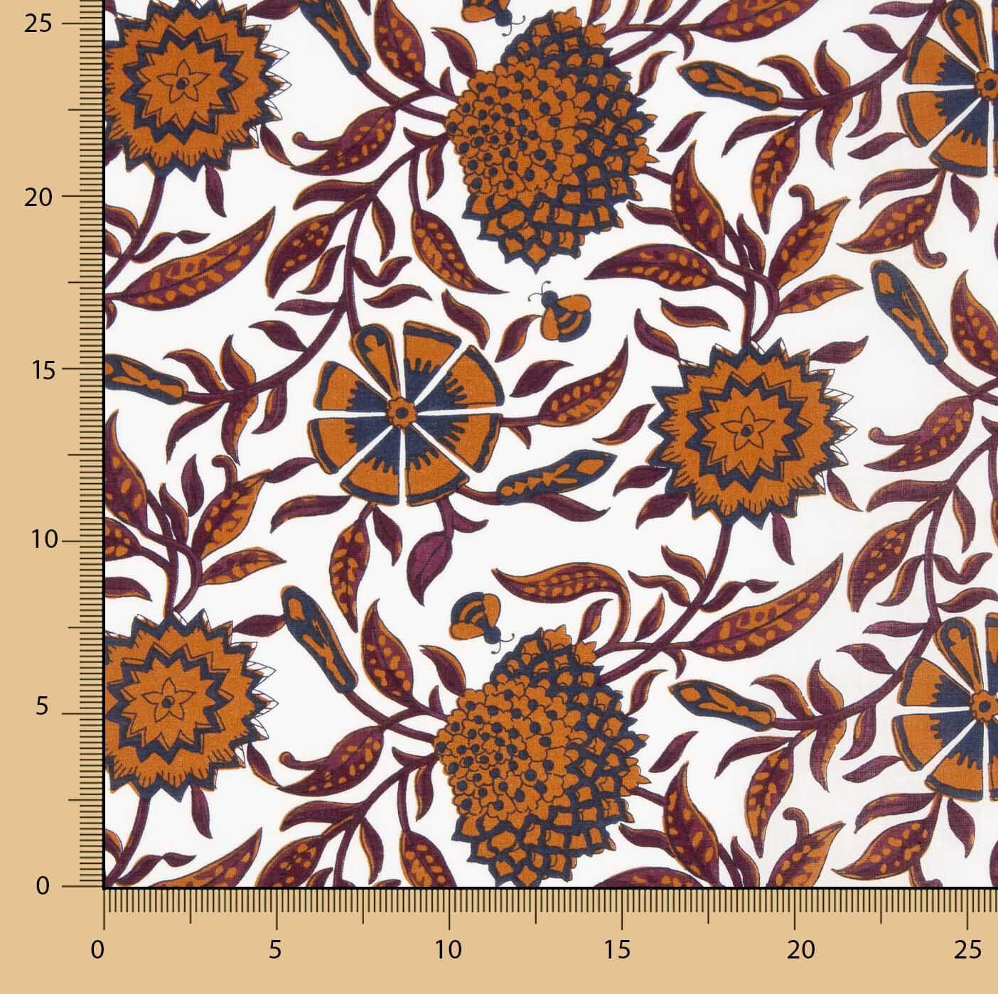 Popeline de coton Jaipur Ivoire - Ribes y Casals