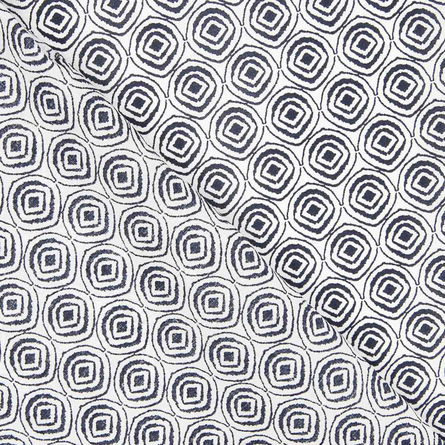 Popeline de coton Jaipur Geo Marine - Ribes y Casals