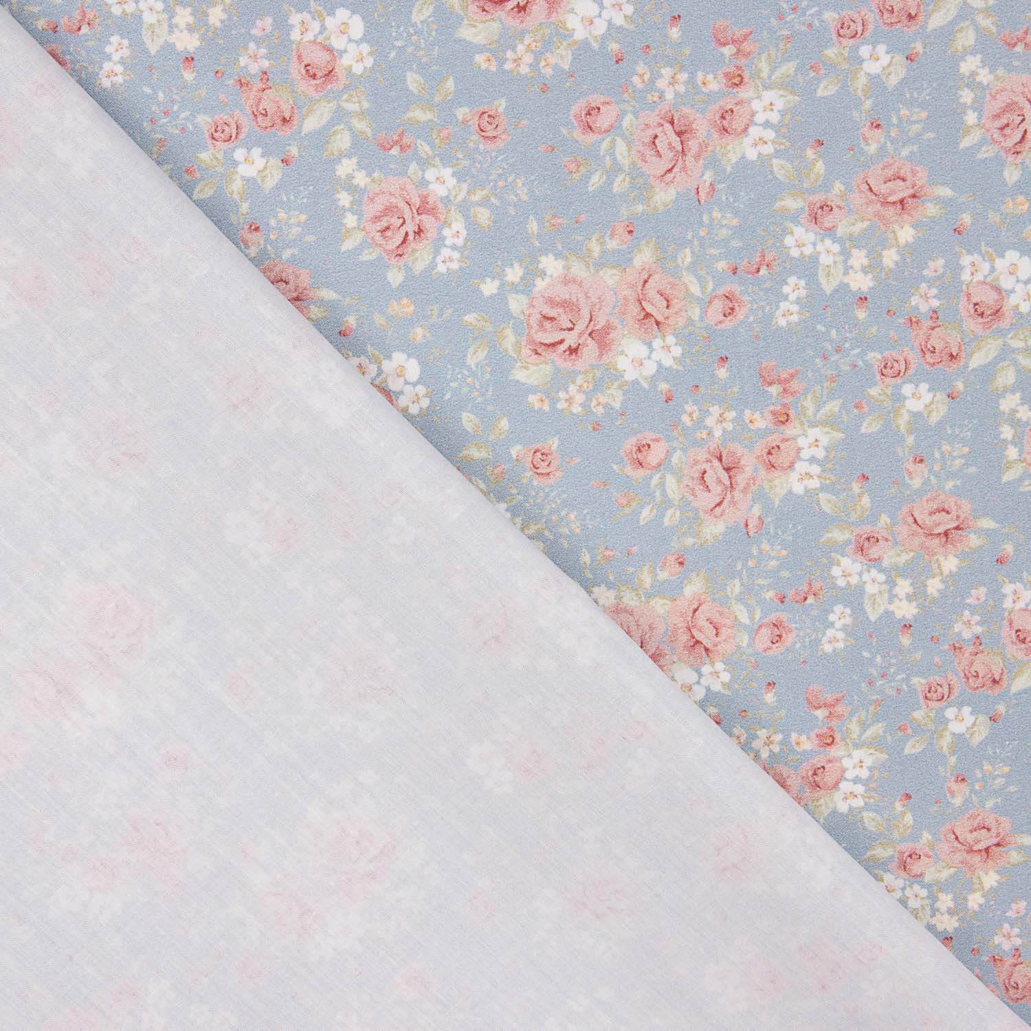 Percale imprimée Nuria Bleu - Ribes y Casals