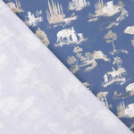 Percale imprimée Silke Bleu - Ribes y Casals