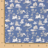 Percale imprimée Silke Bleu - Ribes y Casals