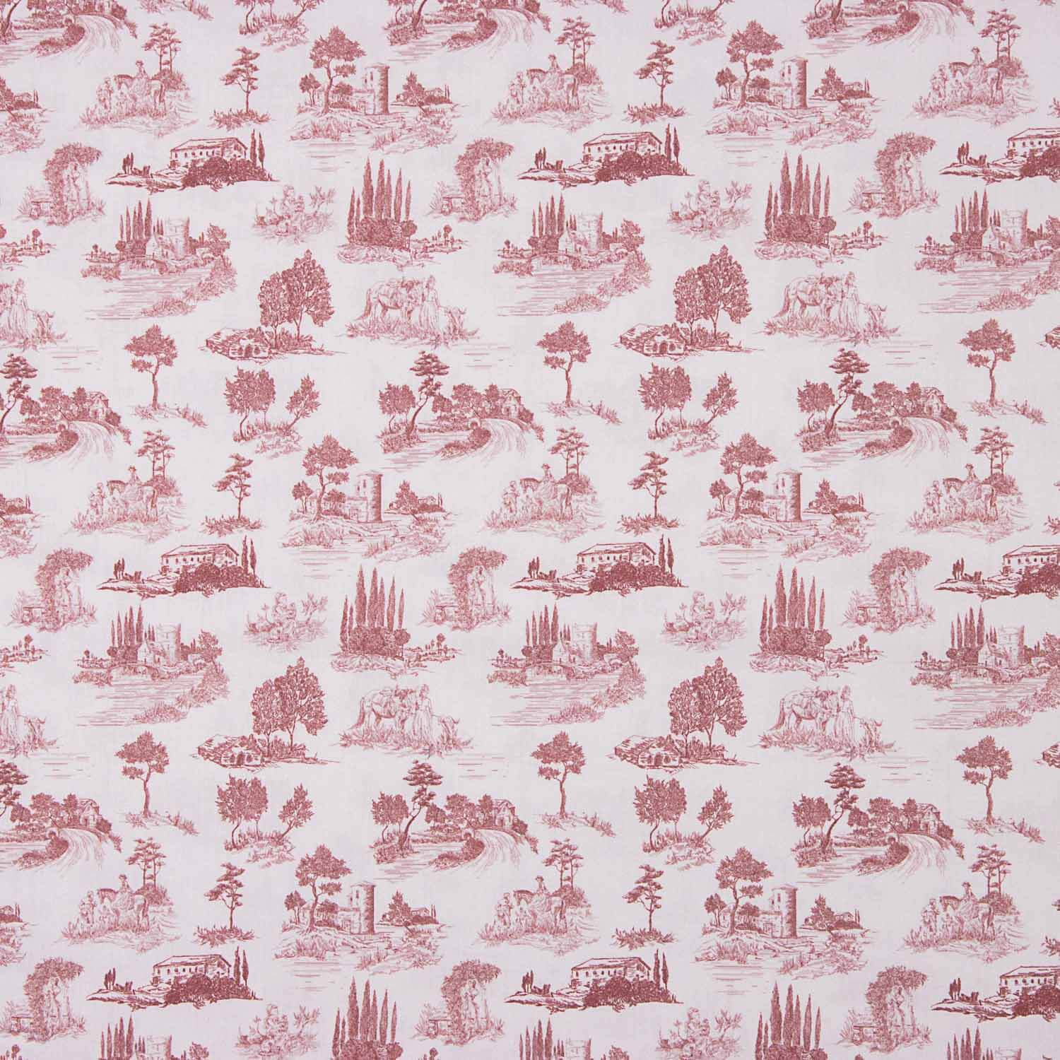 Percale imprimée Silke Rouge - Ribes y Casals