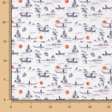 Percale imprimée Yong Rouge - Ribes y Casals