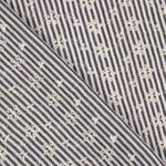 Coton brodé à rayures noires - Ribes y Casals