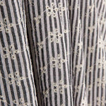 Coton brodé à rayures noires - Ribes y Casals