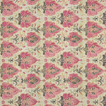 Toile de coton à fleurs Orna rose et vert - Ribes y Casals
