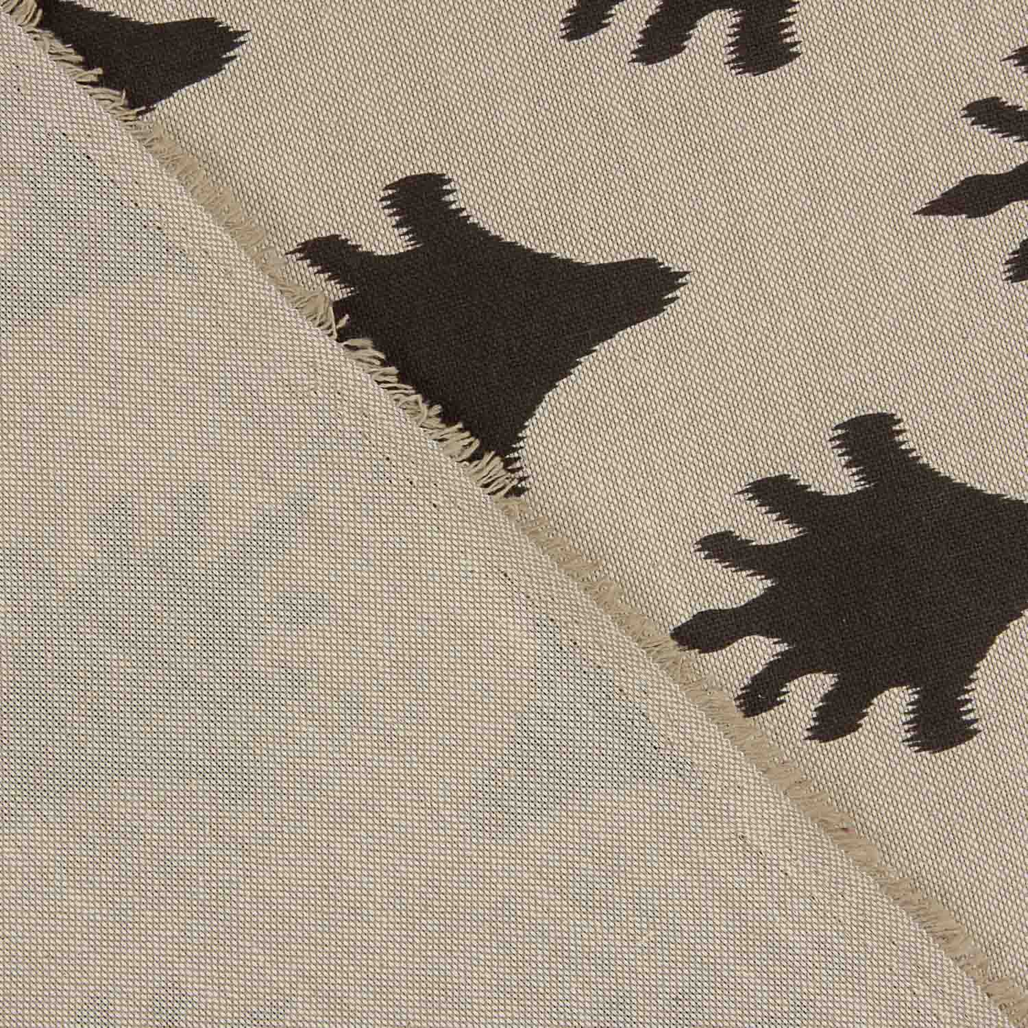 Toile de coton imprimée abstraite noire - Ribes y Casals