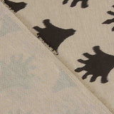 Toile de coton imprimée abstraite noire - Ribes y Casals