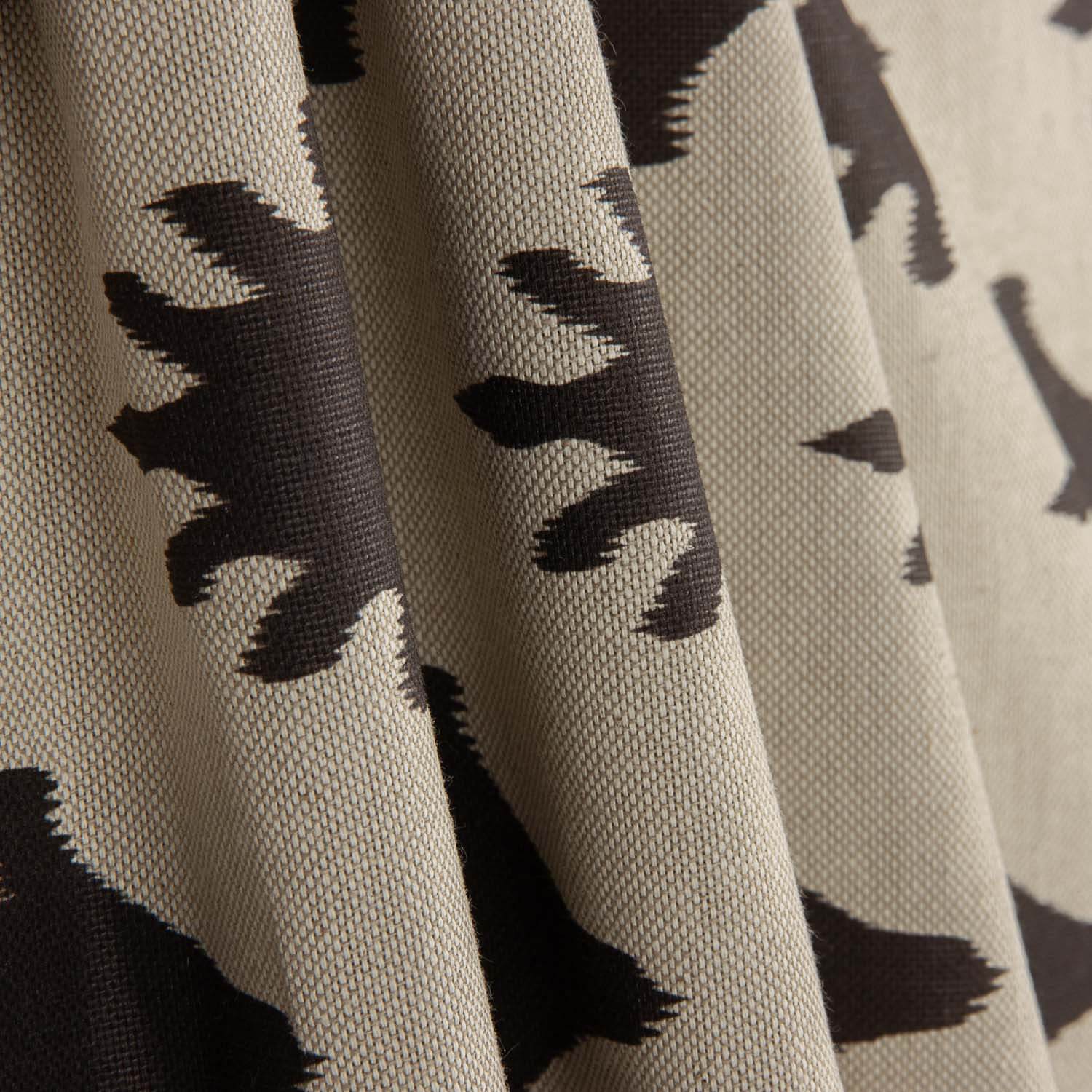 Toile de coton imprimée abstraite noire - Ribes y Casals