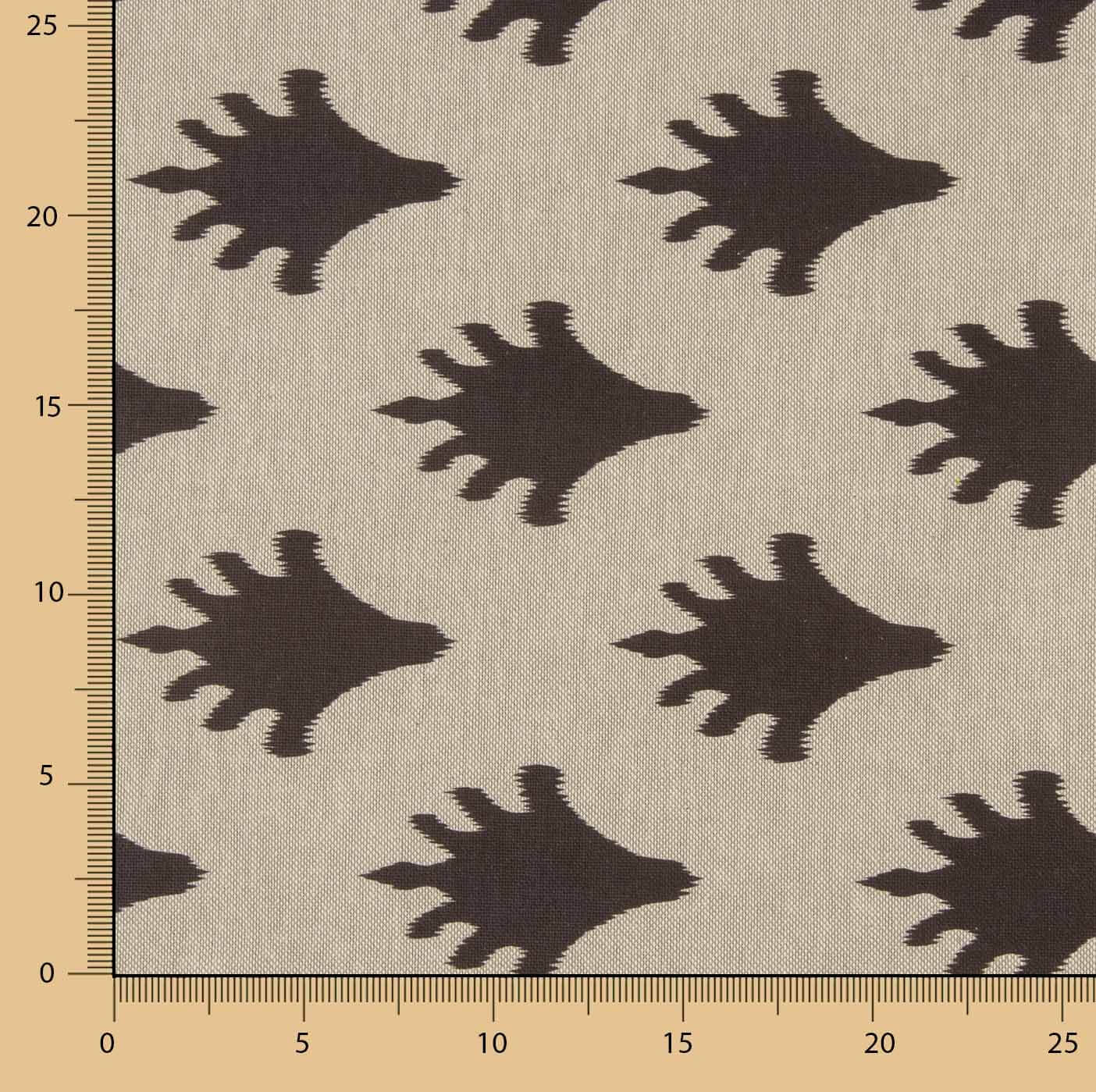 Toile de coton imprimée abstraite noire - Ribes y Casals