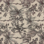 Toile de coton imprimée botanique noire - Ribes y Casals