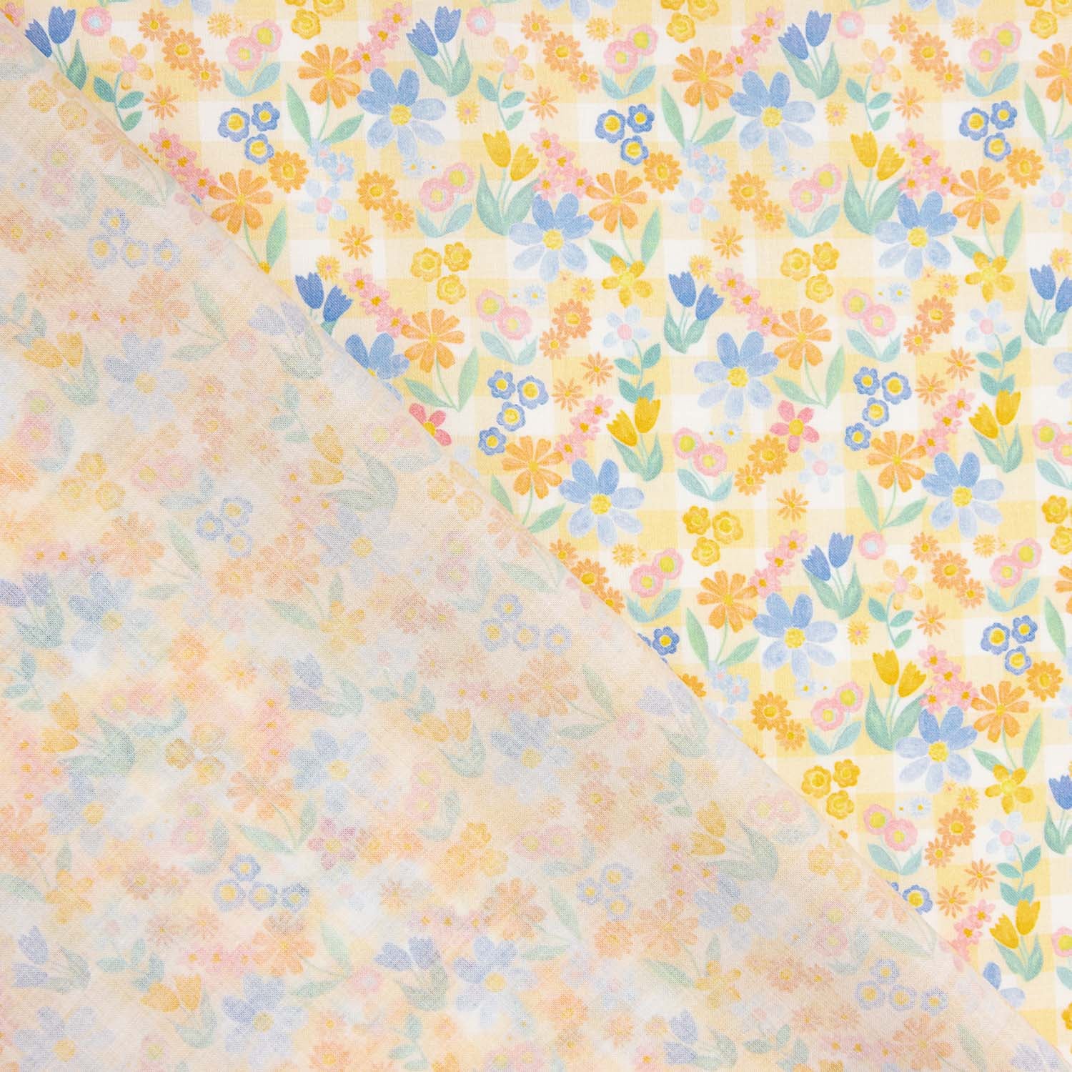 Popeline de coton Honey Blue Meadow - Ribes y Casals