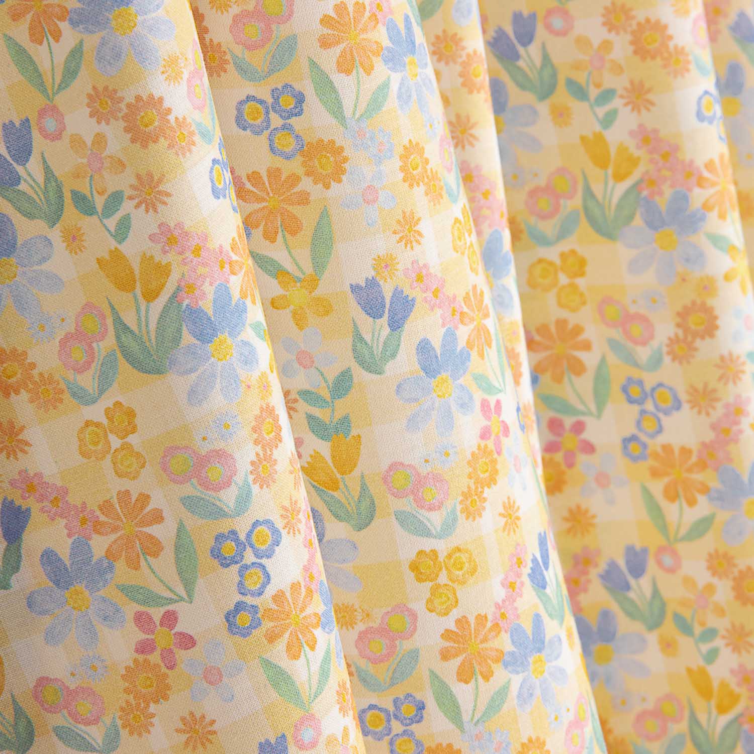 Popeline de coton Honey Blue Meadow - Ribes y Casals