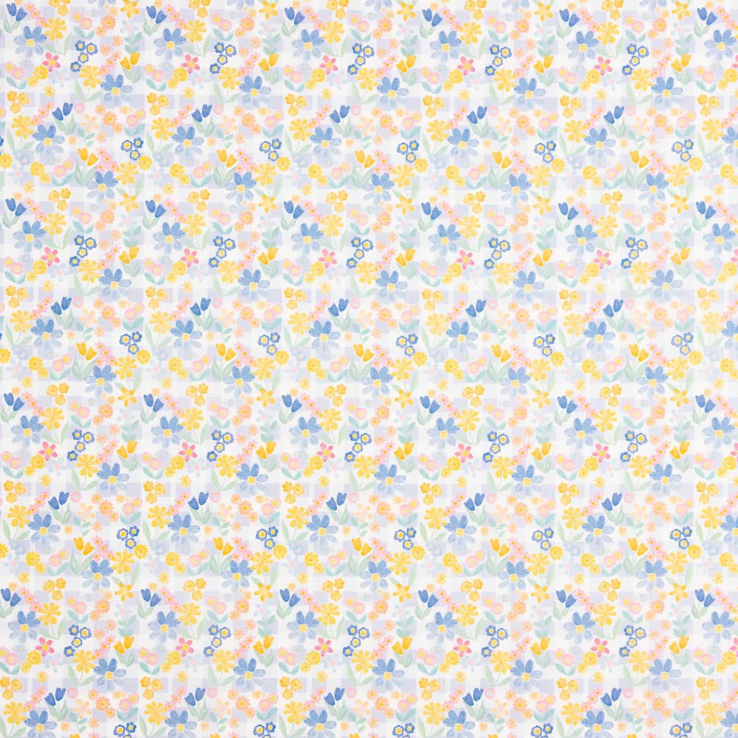 Popeline de coton Blue y Honey Garden - Ribes y Casals