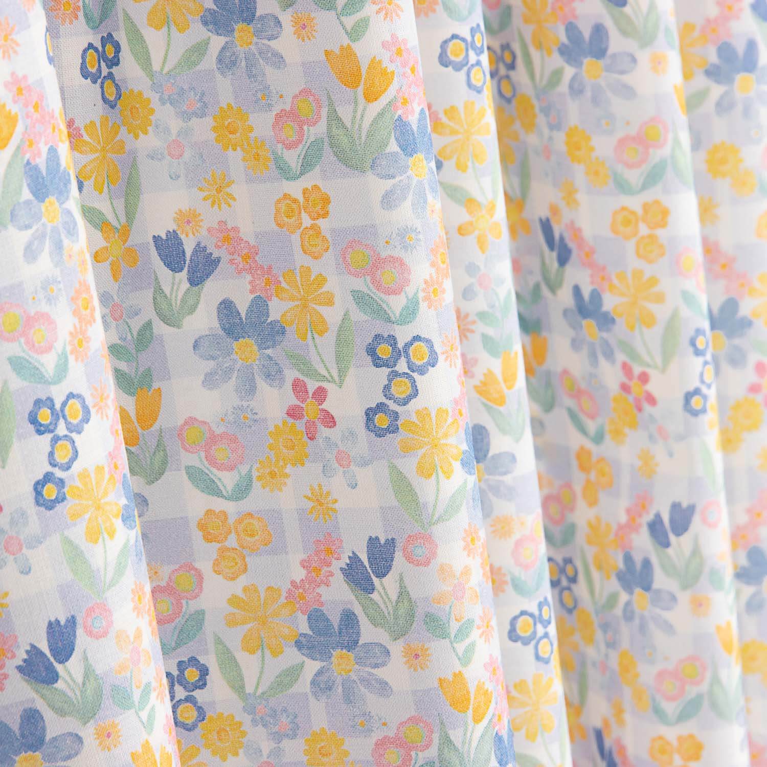 Popeline de coton Blue y Honey Garden - Ribes y Casals