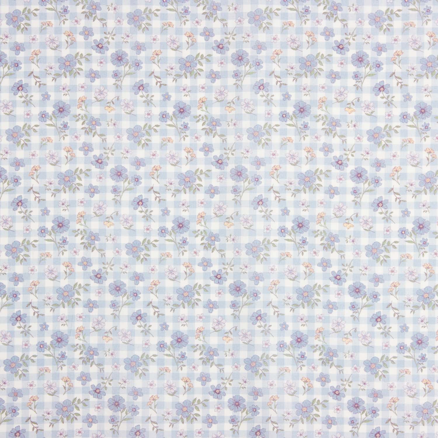 Popeline de coton Blue Cottage Meadow - Ribes y Casals