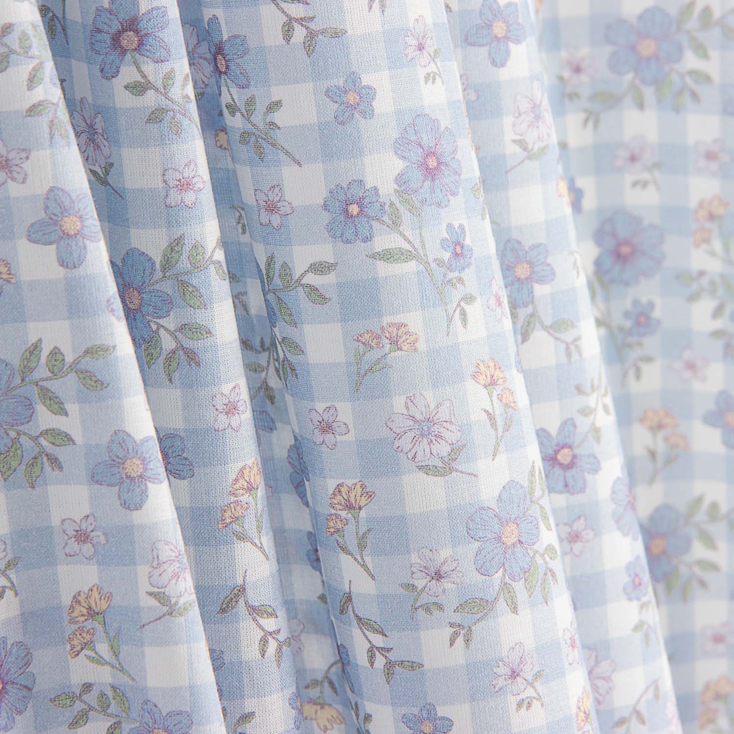 Popeline de coton Blue Cottage Meadow - Ribes y Casals