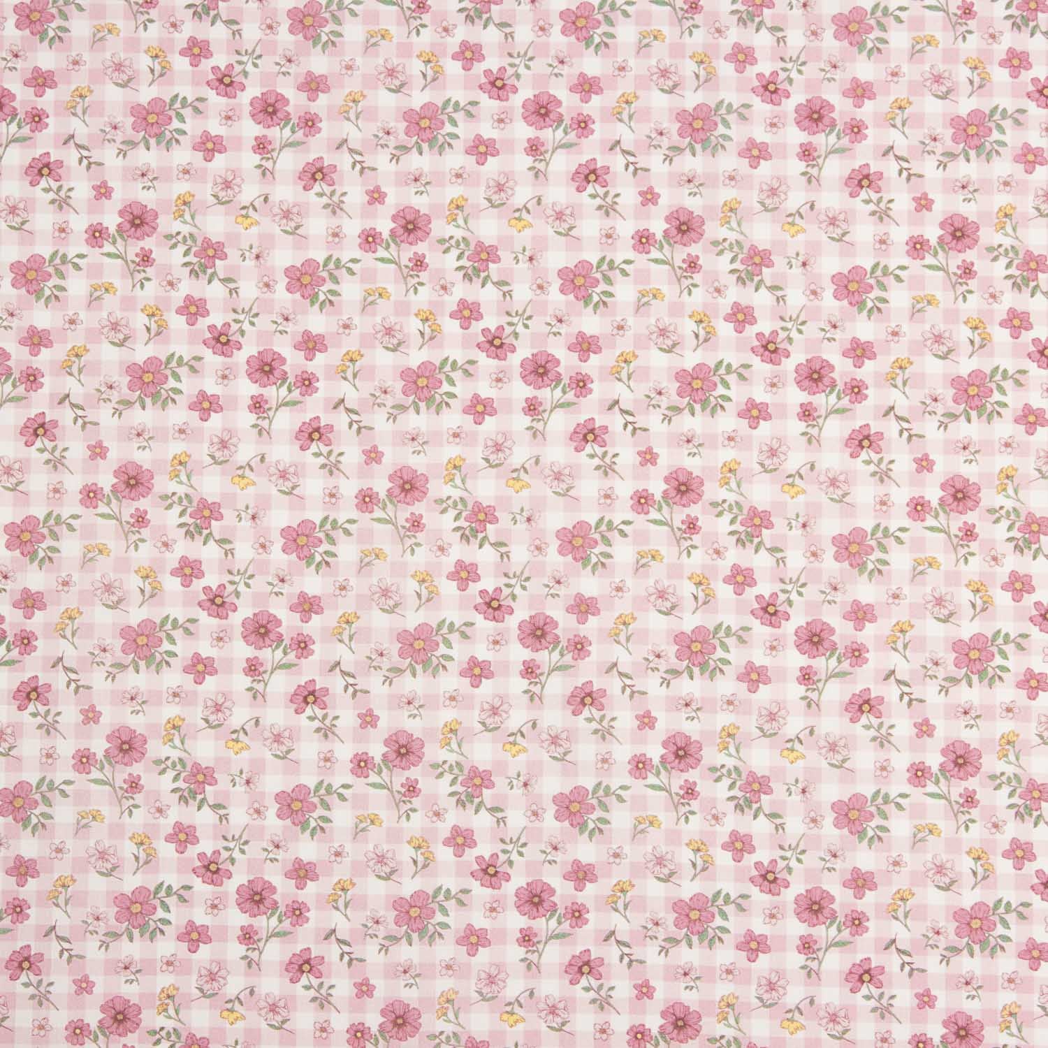 Popeline de coton Pink Cottage Meadow - Ribes y Casals