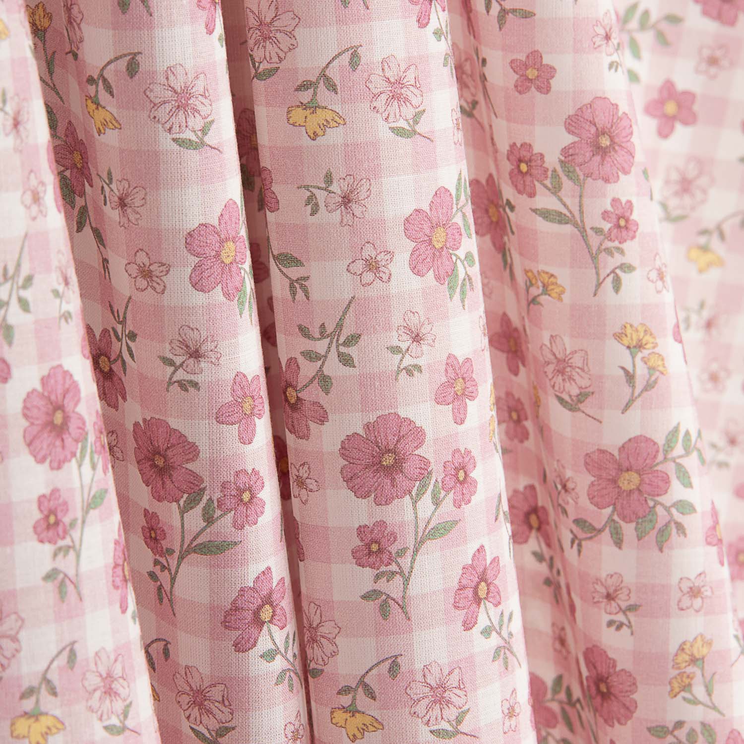 Popeline de coton Pink Cottage Meadow - Ribes y Casals