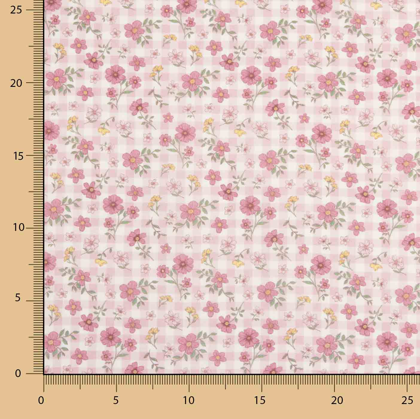 Popeline de coton Pink Cottage Meadow - Ribes y Casals