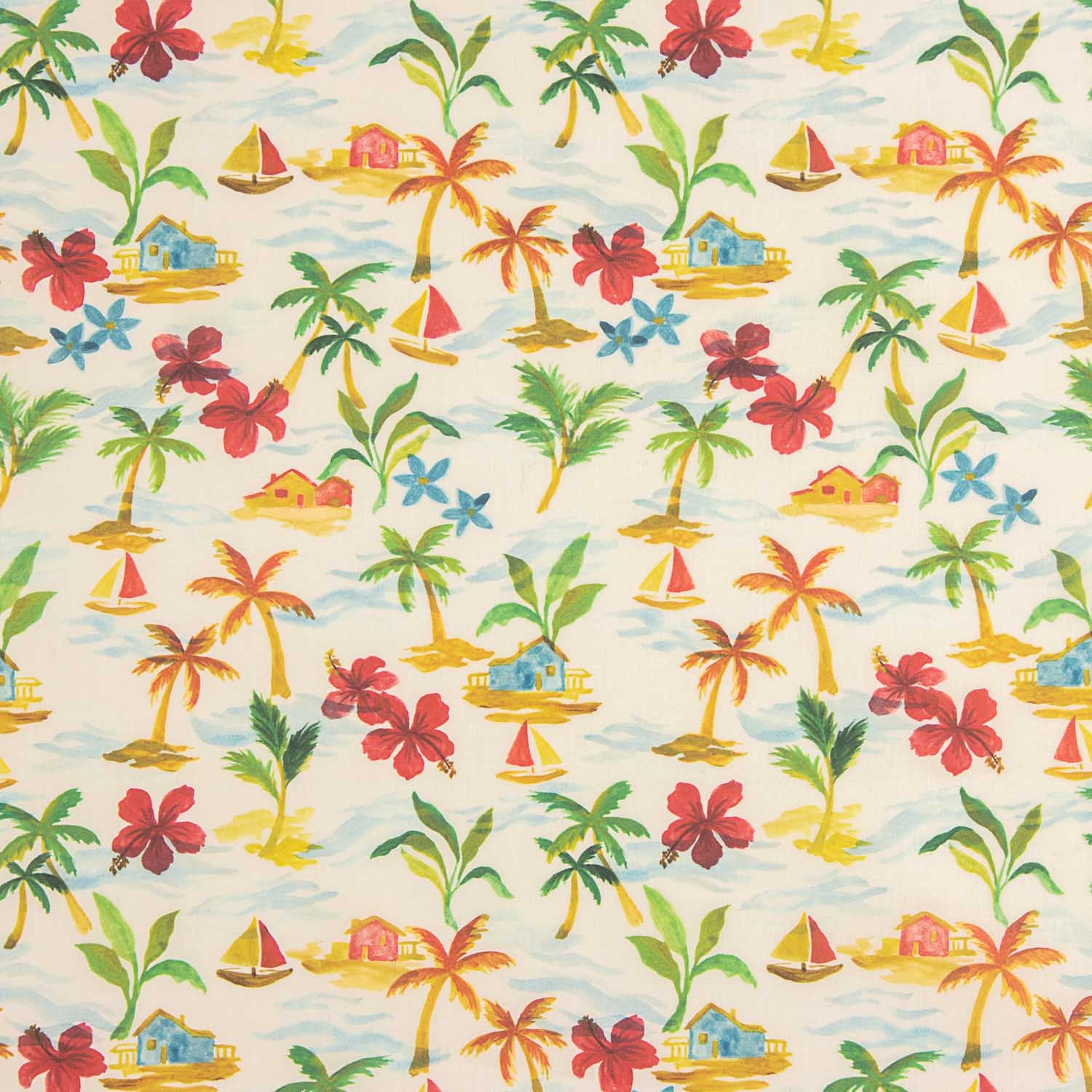 Popeline de coton Aloha Paradise Sun - Ribes y Casals