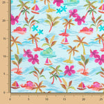 Popeline de coton Aloha Paradise Turquoise - Ribes y Casals