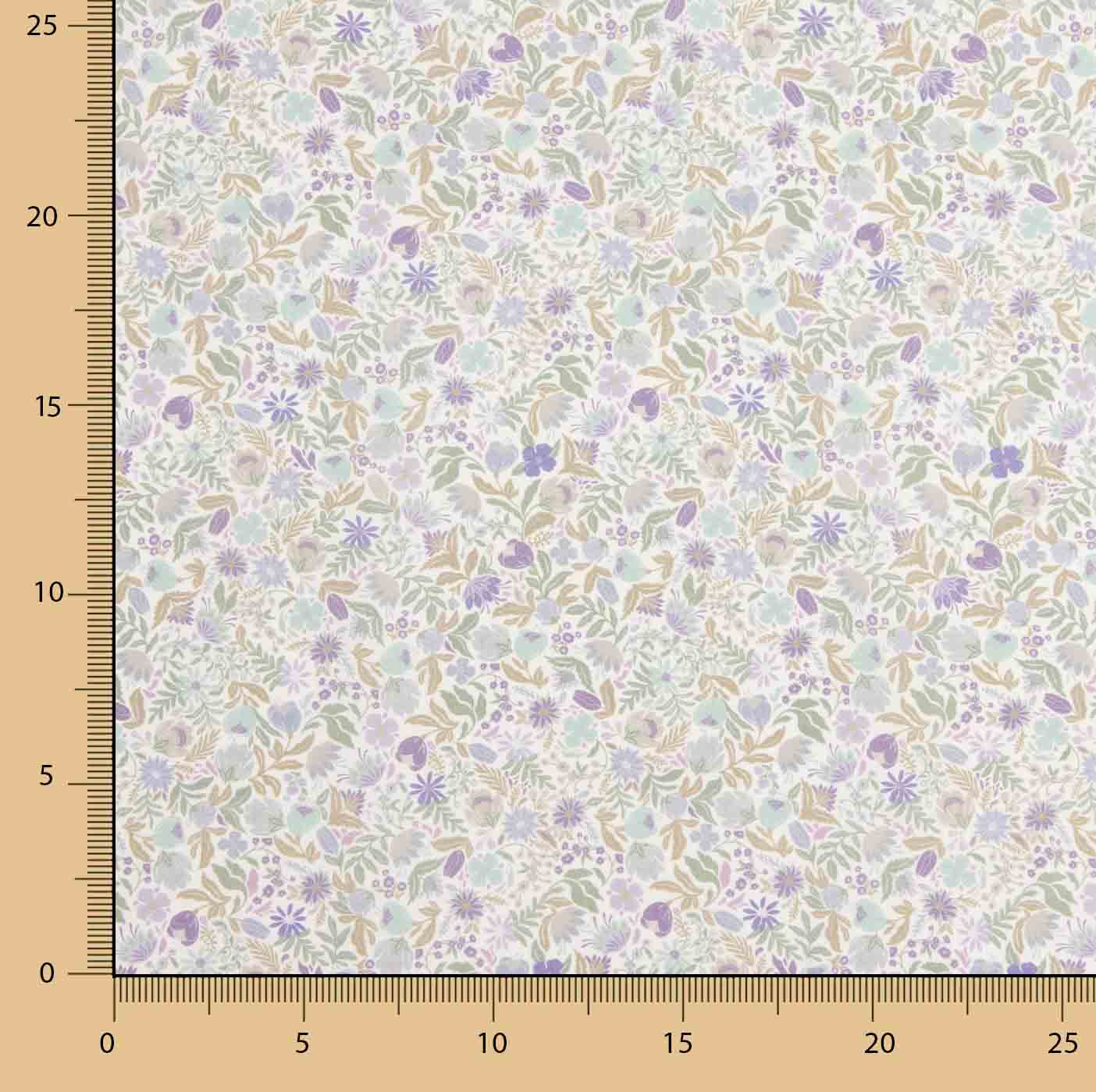 Popeline de coton Vintage Lavender Garden - Ribes y Casals