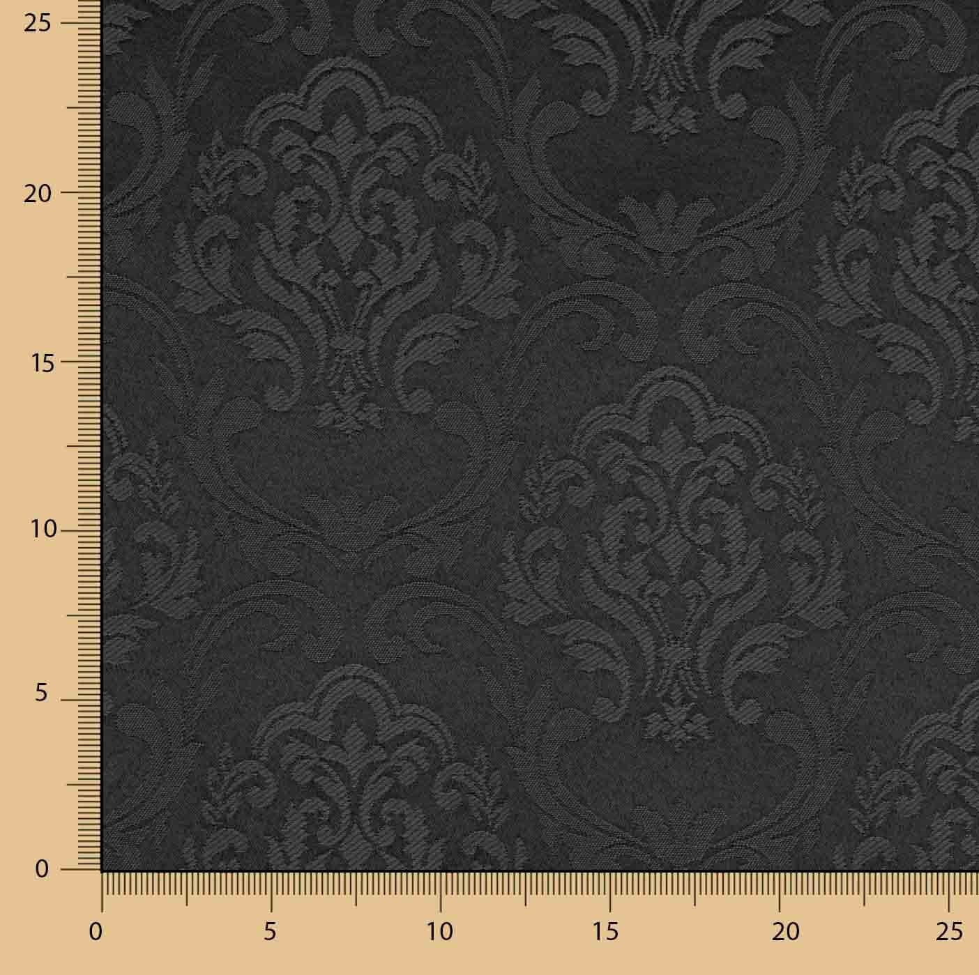Toile jacquard Pompeya Noir - Ribes y Casals