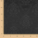 Toile jacquard Pompeya Noir - Ribes y Casals