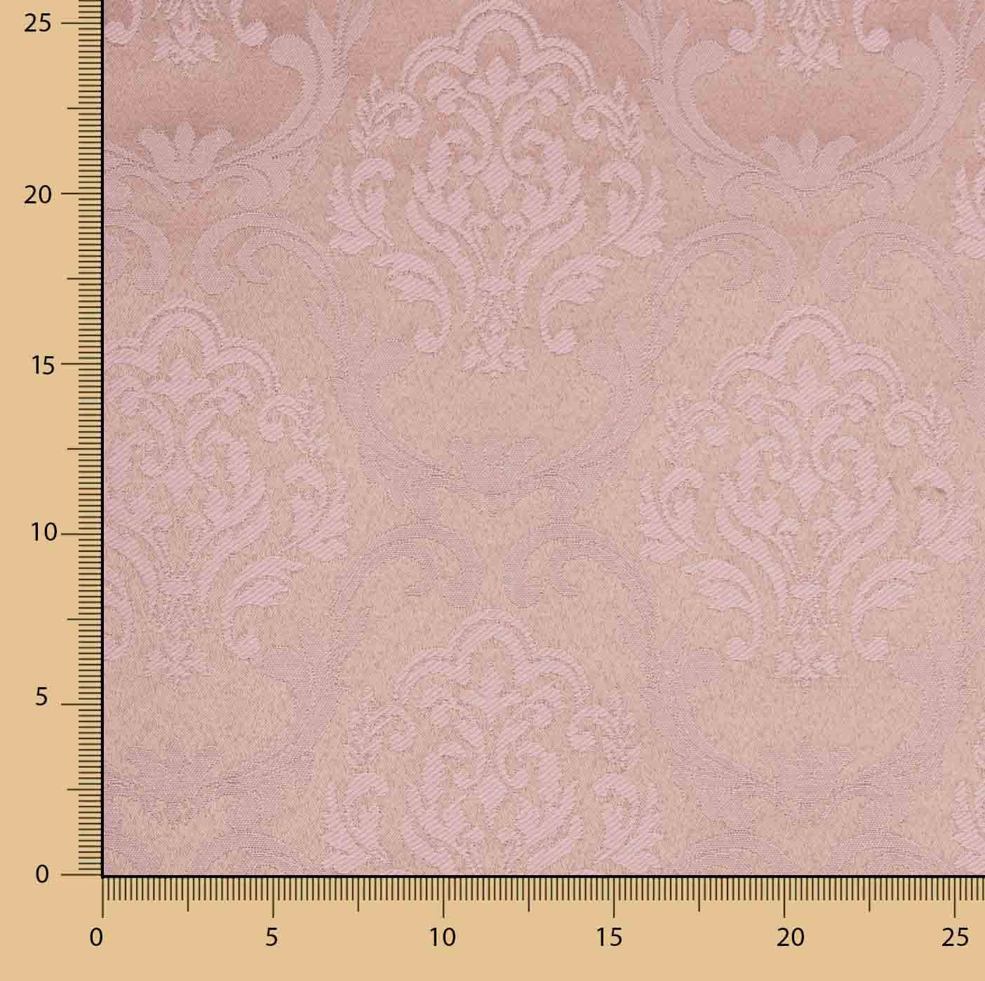 Toile jacquard Pompeya Rose Rhubarbe - Ribes y Casals