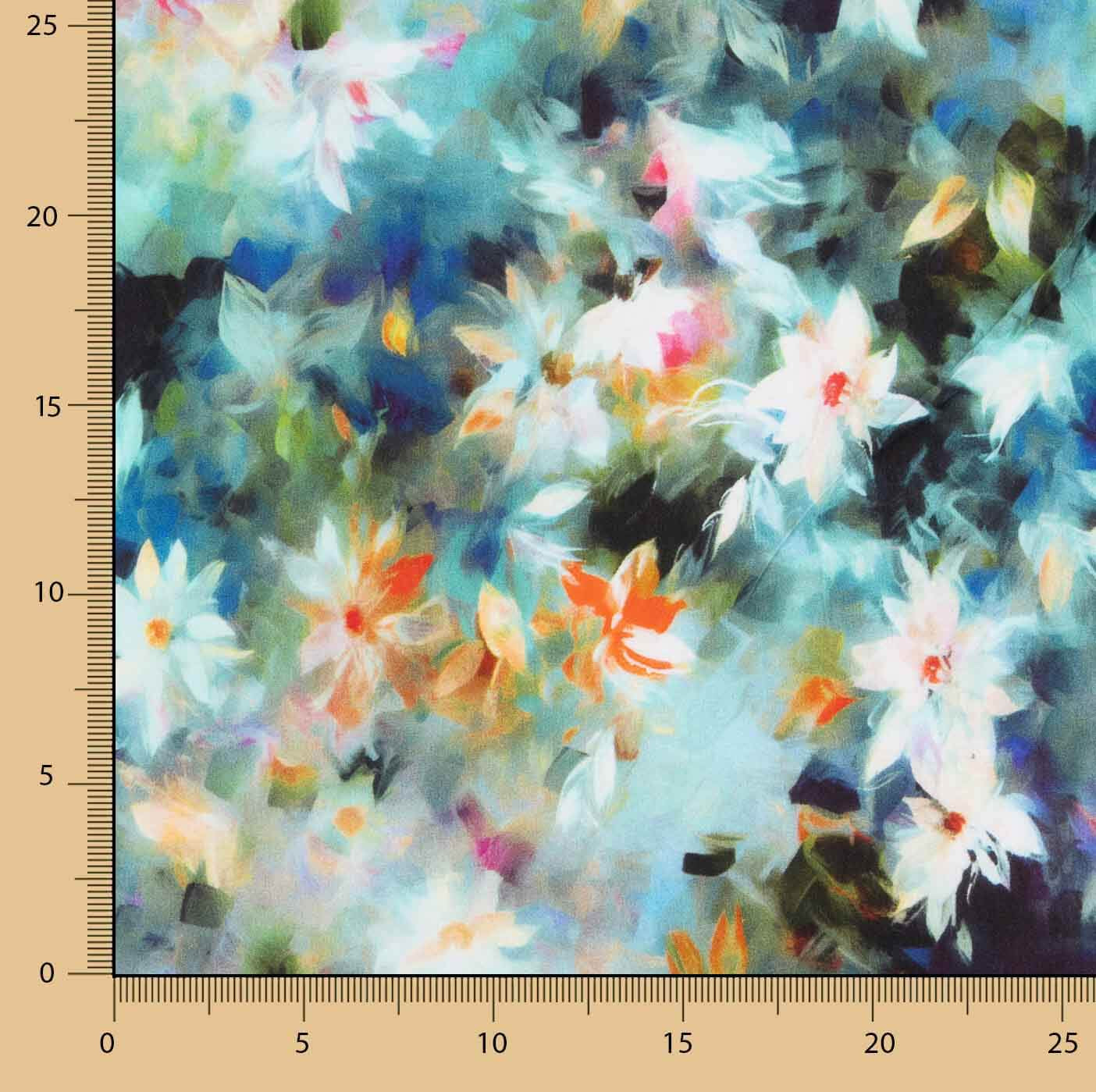Chutes de viscose à imprimé floral artistique - Différentes dimensions x largeur de 140 cm - Ribes y Casals