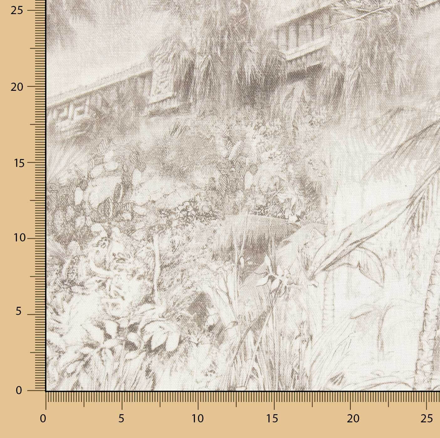 Lin imprimé Jungle Beige - Ribes y Casals