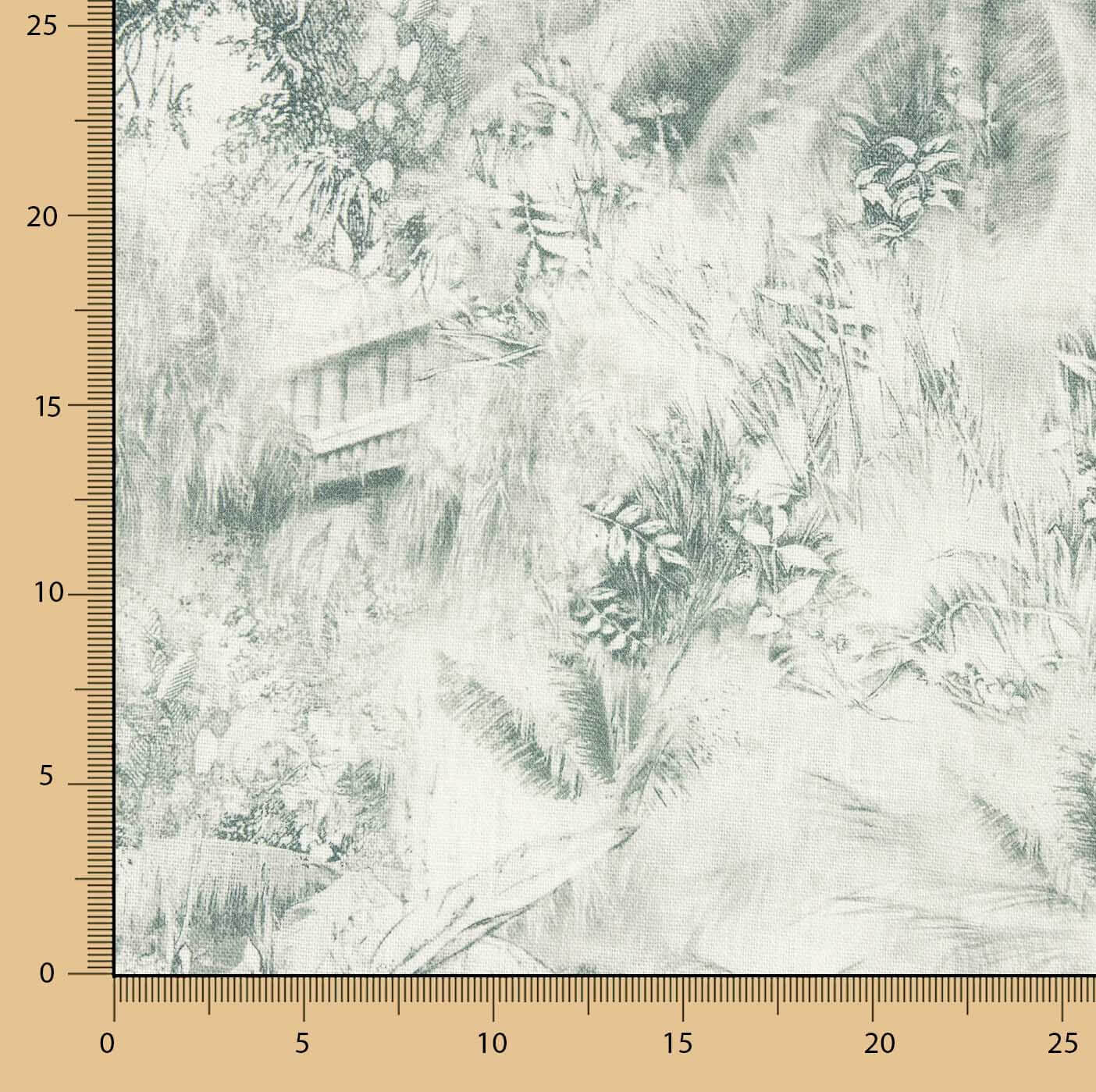 Lin imprimé Jungle verte - Ribes y Casals