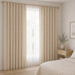 Jacquard d'intérieur réversible blanc et naturel avec lin - Ribes y Casals