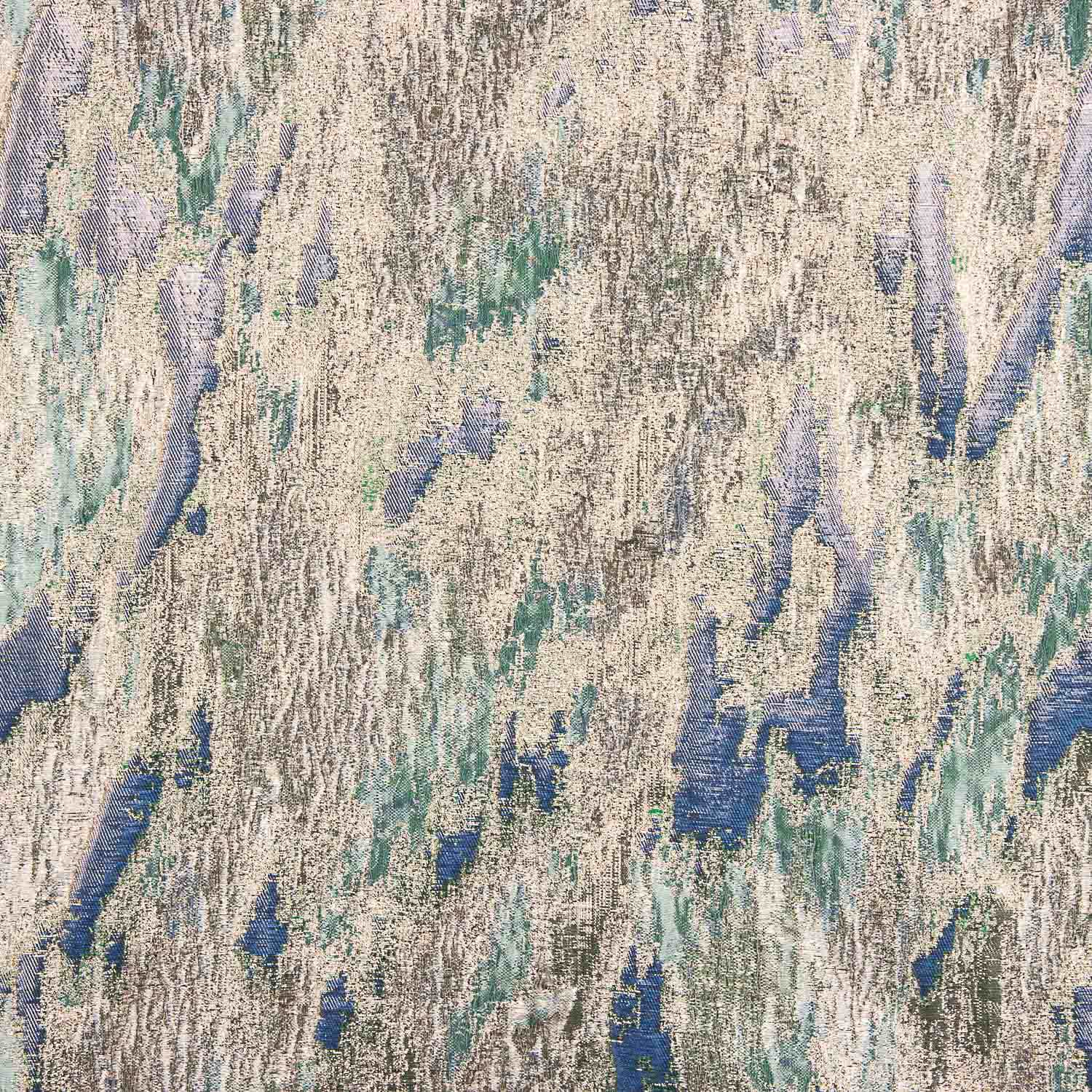 Brokat Lurex imprimé abstrait vert-bleu - Ribes y Casals