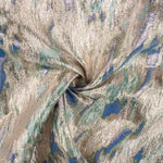 Brokat Lurex imprimé abstrait vert-bleu - Ribes y Casals