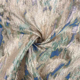 Brokat Lurex imprimé abstrait vert-bleu - Ribes y Casals