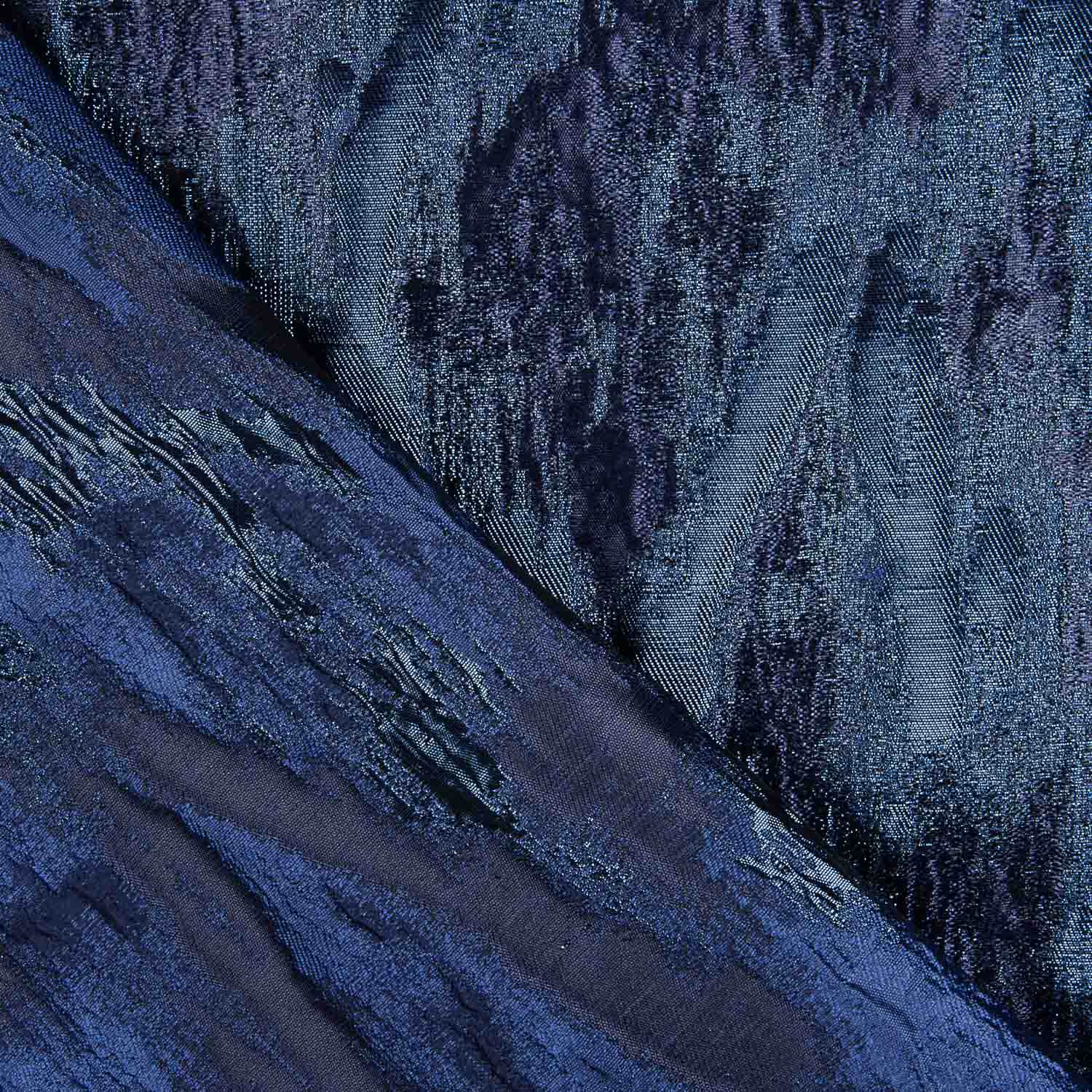 Brokat Lurex à motifs abstraits bleu marine - Ribes y Casals