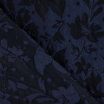 Brokat bleu marine imprimé floral en relief - Ribes y Casals
