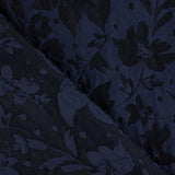 Brokat bleu marine imprimé floral en relief - Ribes y Casals